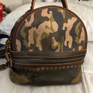 Camouflage mini backpack sack. Never used